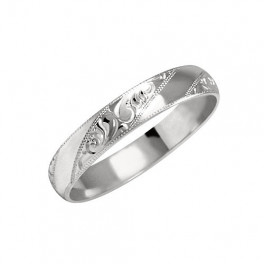 Snubn&iacute; prsten s ručně ryt&yacute;m ornamentem