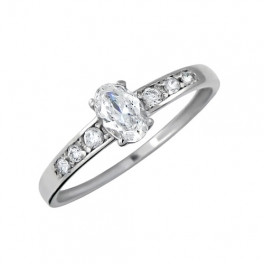 Zásnubní prsten se zirkony Zásnubní prsten se zirkony
