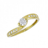 Zásnubní prsten se zirkony