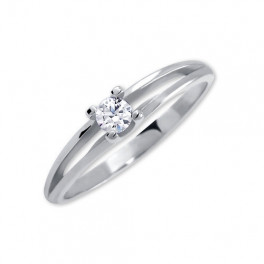 Rozdvojený prsten s briliantem Rozdvojený prsten s briliantem