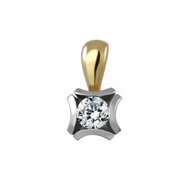 Dvoubarevn&yacute; př&iacute;věsek s briliantem
