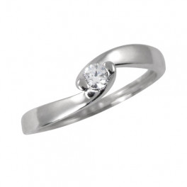 Asymetrick&yacute; z&aacute;snubn&iacute; prsten s briliantem