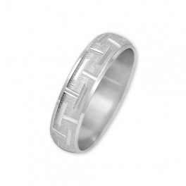 Snubní prsten s rytými linkami